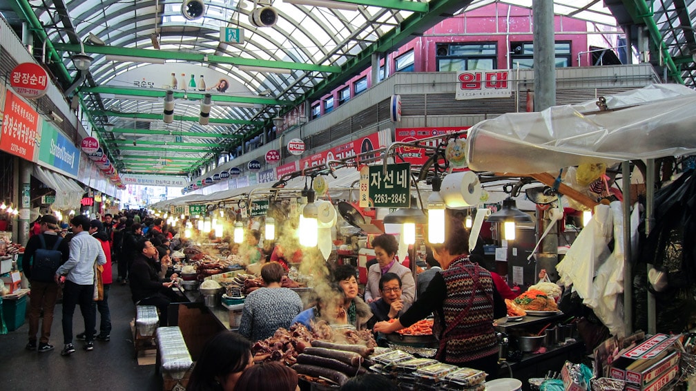 Gwangjang Market, a popular traditional market in Seoul