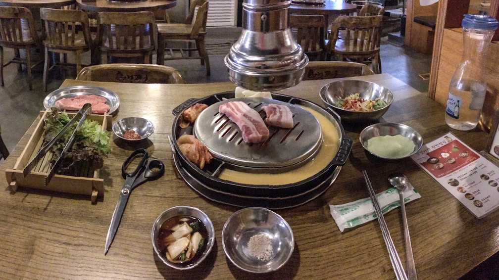 Korean BBQ restaurants can be found on every corner