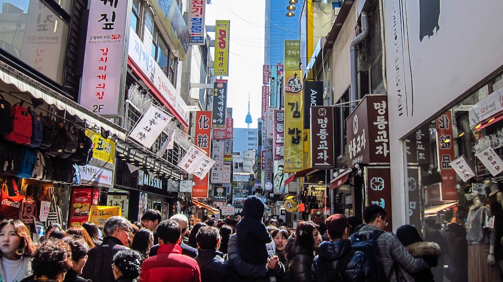 Myeongdong is always packed with people