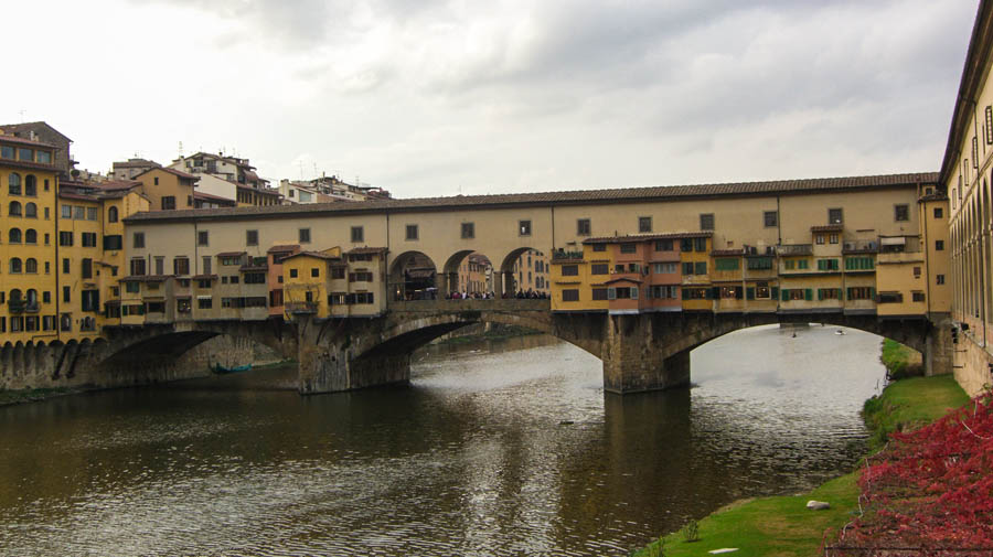 The famous  Ponte Vecchio in Florence