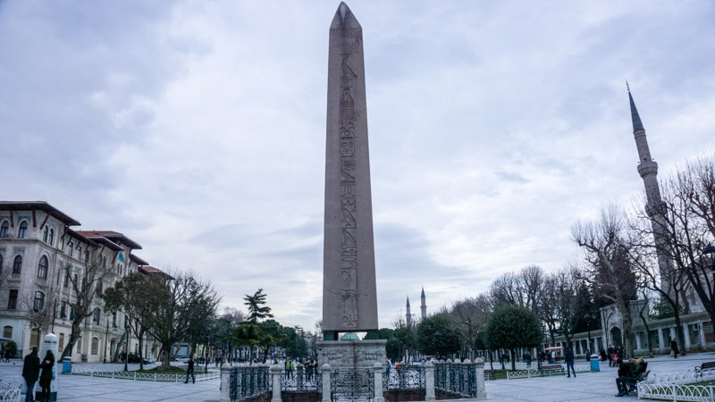 Obelisk of Theodosius found at the Hippodrome of Constantinople, Istanbul, Turkey