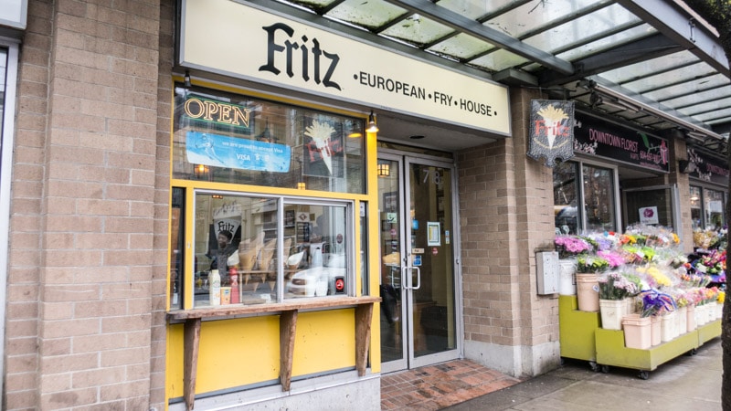 Fritz European Fry House, located just off Granville Street in downtown Vancouver