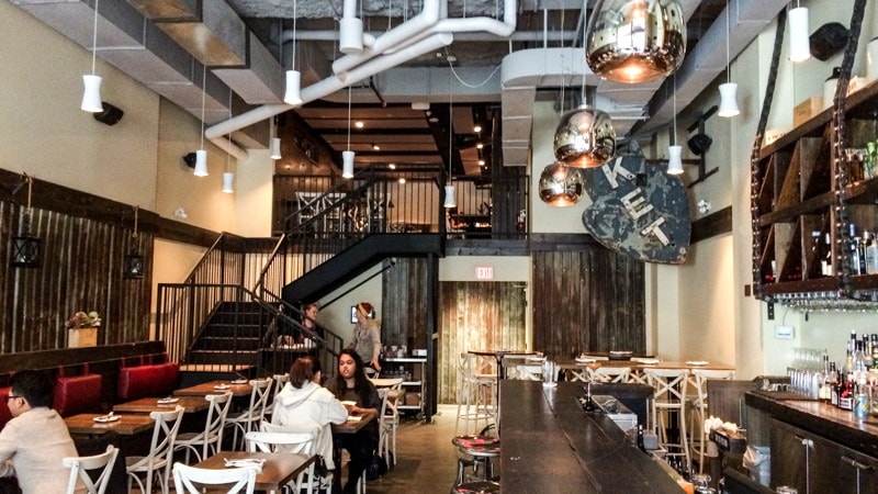 The interior of Tuc Craft Kitchen has a distinctive industrial feel