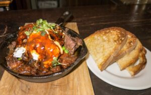 Irish Stew Skillet with lamb and grass fed beef at Tuc Craft Kitchen, Vancouver