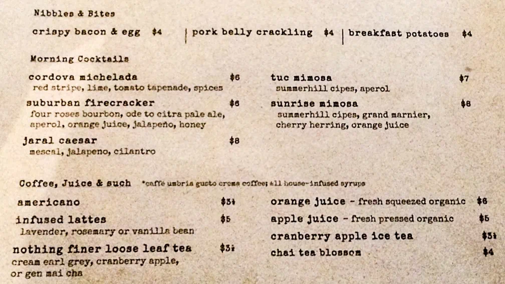 Brunch at Gastown's Tuc Craft Kitchen in downtown Vancouver