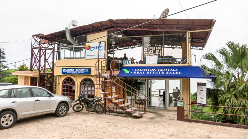 Cafe Agua Azul located on the second floor in Manuel Antonio National Park, Costa Rica