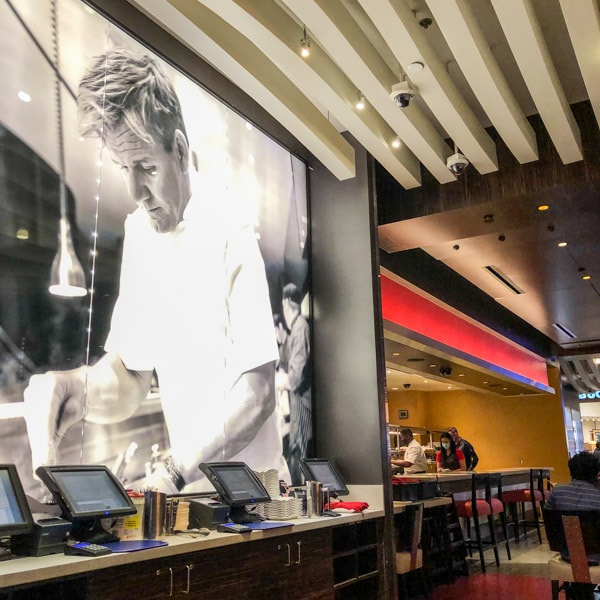 Photos of Gordon Ramsay on the walls
