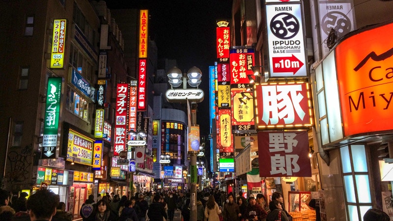 Neon lights in the maze that is Tokyo