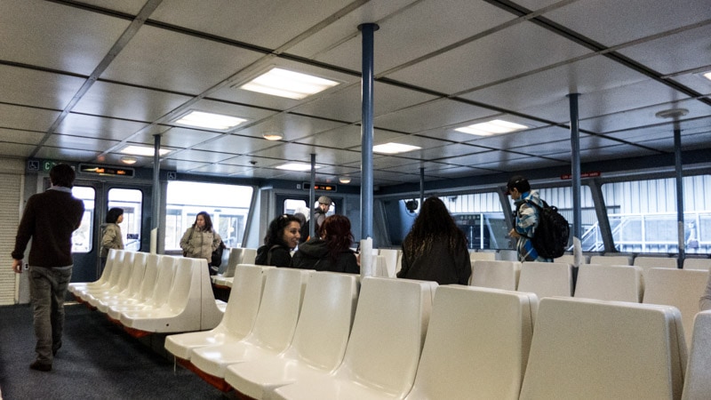 Onboard the SeaBus between Waterfront Station and Lonsdale Quay