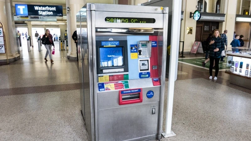 You can purchase SeaBus tickets through this automated machine with cash or credit cards