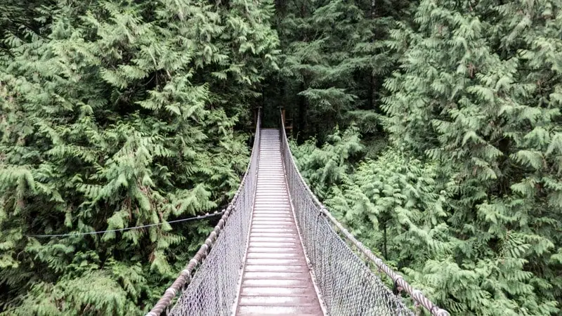 Lynn Canyon Park suspension bridge just north of downtown Vancouver