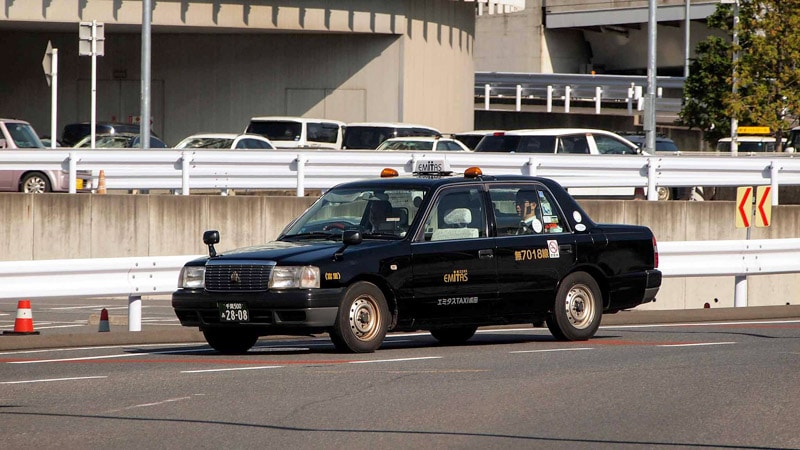 One of the many taxis at Narita International Airport