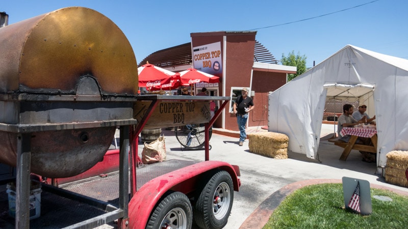 Mobile smoker pumping out delicious smoked meats