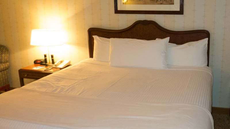 Large, king size bed inside the room