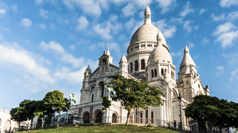 One of the most beautiful buildings in Paris, The Basilica of the Sacré-Cœur Basilic, or Sacred Heart 