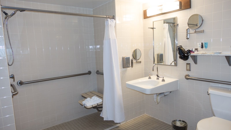 My room happened to have a handicap accessible bathroom