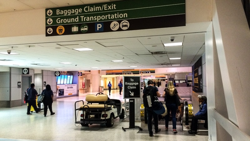 If you land at Terminal C, follow signs towards Baggage Claim/Exit and Ground Transportation