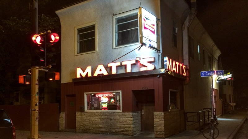 Matt's Bar in Minneapolis, Minnesota, home of the original Jucy Lucy cheeseburger