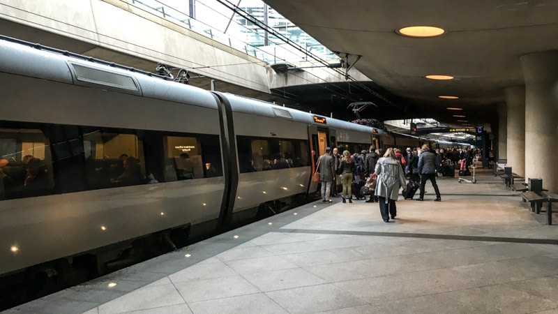The train is only 3 stops away from Copenhagen Central Station