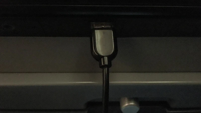 A USB plug was found at each seat