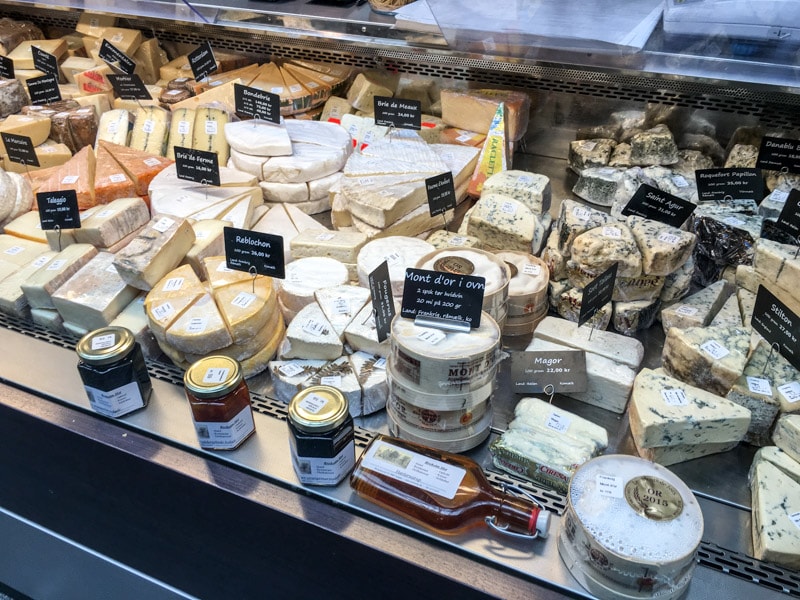 Assortment of cheeses