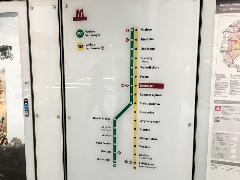 Copenhagen Metro system map