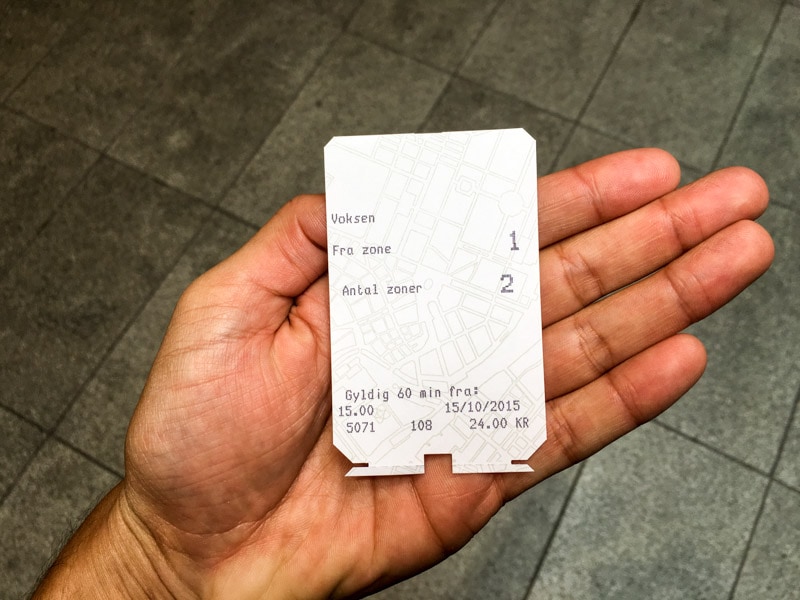 Copenhagen Metro ticket