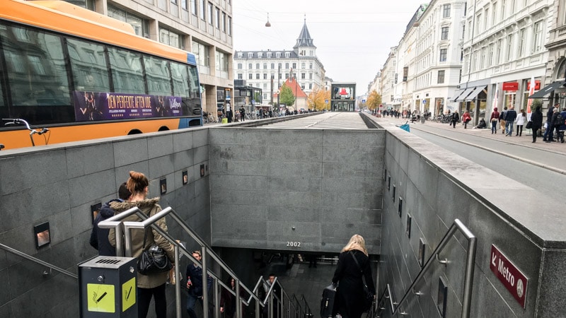 Entrance to Nørreport Metro Station