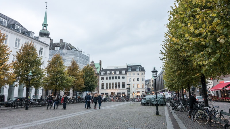 Gammeltorv, the oldest square in Copenhagen viewed from Nytorv (New Square)