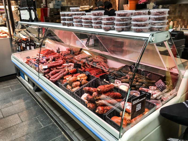 Assortment of sausages