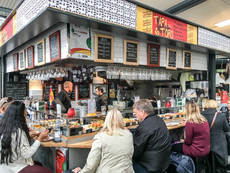 Tapas food counter