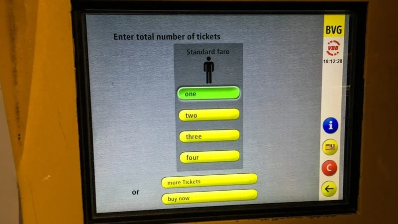 Select number of tickets