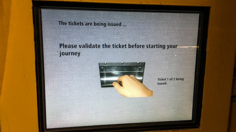 Wait for your ticket to be printed