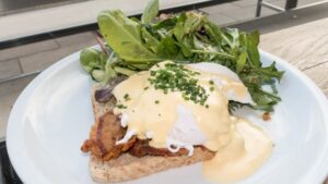 Freshly prepared breakfast at Chipps in Berlin, Germany