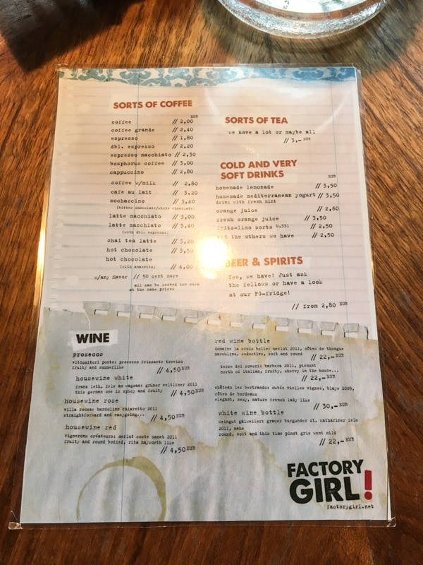 Factory Girl! menu (part 2)