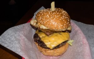 The signature Breakroom Burger at Breakroom in New York City