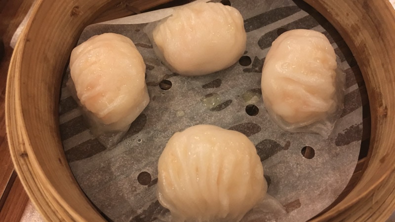 Steamed Fresh Shrimp Dumplings from Tim Ho Wan, Central, Hong Kong