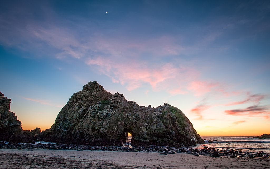 Pfeiffer Beach just after sunset