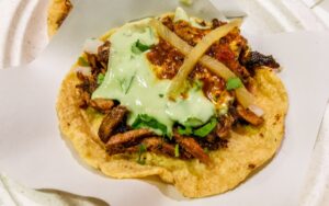 The famous pork marinated Adobada taco