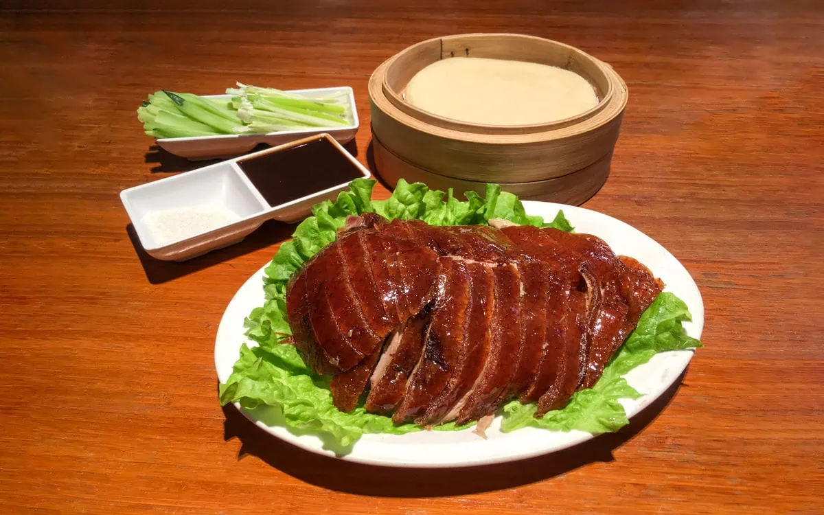 The specialty, the Beijing Roast Duck, Jingzun Peking Duck Restaurant, Beijing, China