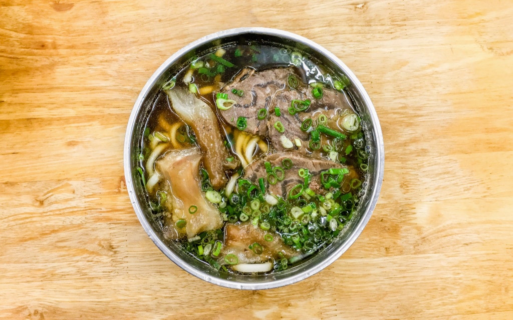 A delicious bowl of beef noodle soup, Lin Dong Fang in Taipei, Taiwan