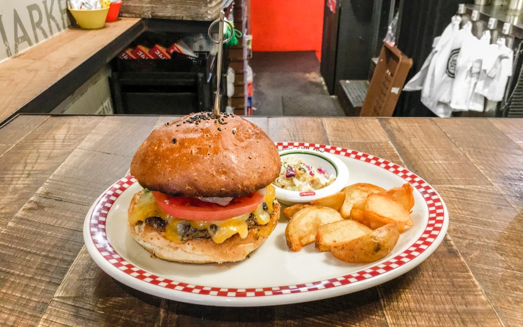 The President Trump Set featuring a Colby Jack Cheeseburger, Munchs Burgers Shack, Tokyo, Japan