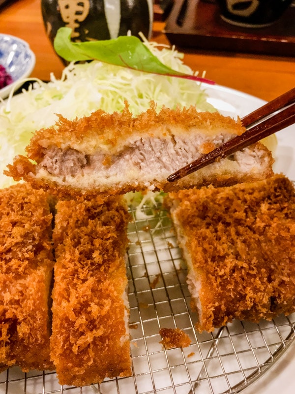 Each and every piece of the pork cutlet was delicious 