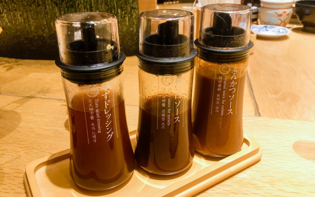 Sauces and dressing used for cutlet and cabbage