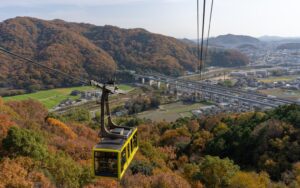 The ropeway to Mount Shosha, Himeji, Japan