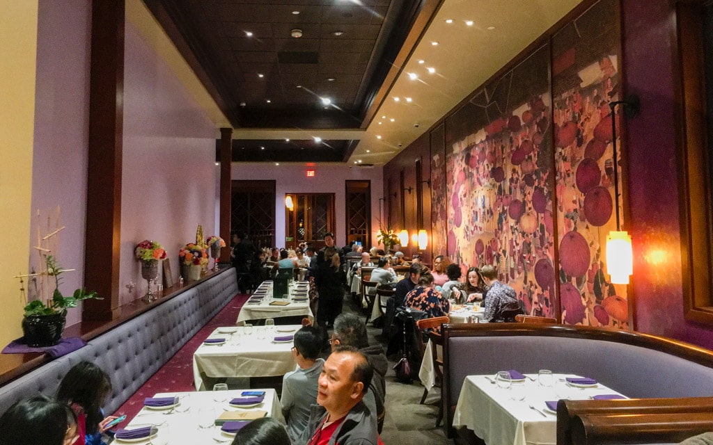 Narrow dining room