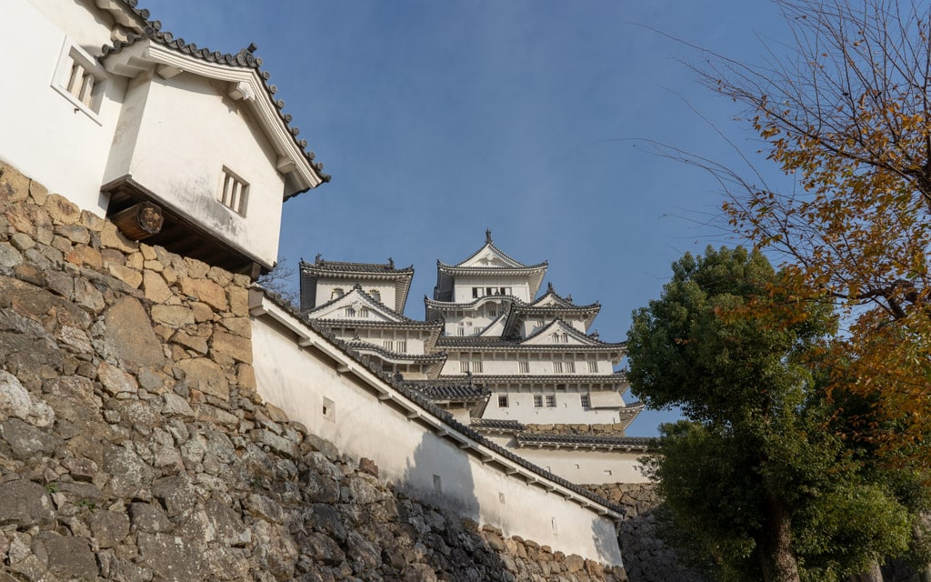 View of Himeji Castle keep