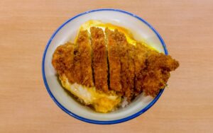 A large order of katsudon, Katsudonya Zuichou in Tokyo, Japan