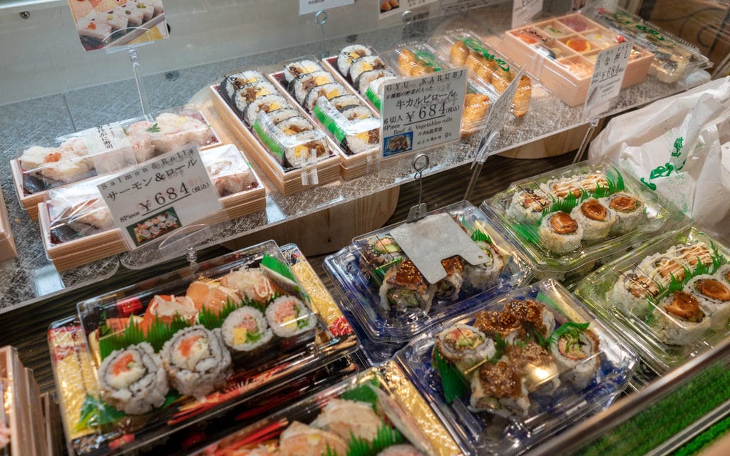 Sushi options available for take out