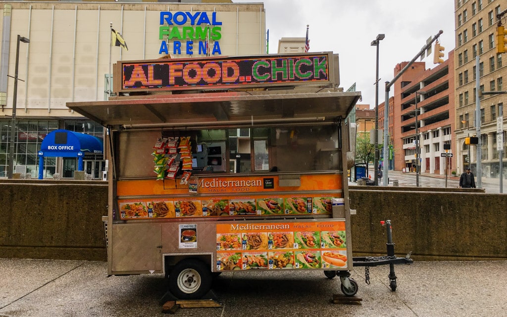 Mediterranean Halal Food Cart In Baltimore Maryland